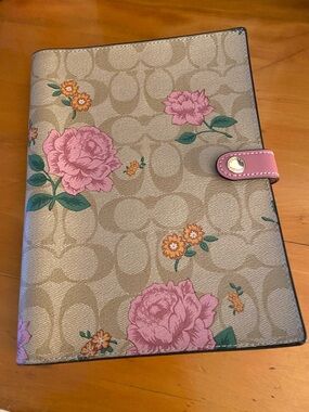 Coach Notebook Prarie Rose w/Original White Notebook